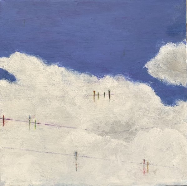 Birds on a Line at Noon