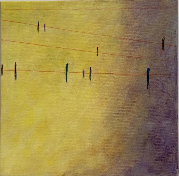 Birds on a Line at Sunrise