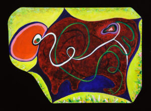 Bear, 20x30, acrylic on shaped board, $175